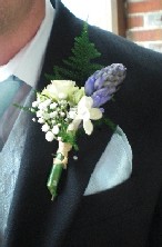 Country bluebell wood buttonhole